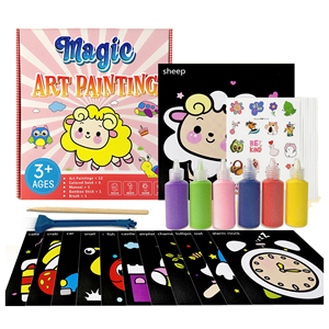 Tùy Chỉnh Màu Sắc Cát Sơn Trẻ Em Handmade DIY <span class=keywords><strong>Scratch</strong></span> Nghệ Thuật Cát Sơn <span class=keywords><strong>Set</strong></span> Đồ Chơi Đầy Màu Sắc Cát Sơn Vẽ Cho Trẻ Em - Product Image 1