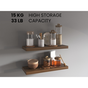 Ecco 31.5 In Wide <b>Floating</b> Shelves Set Of 2 <b>Wall</b> Mount Book Storage For Bedroom Bathroom Decor - Product Image 5