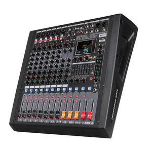 Mezclador amplificador de audio profesional GS10 de 10 canales y 500w con MP3 y Bluetooth para escenarios familiares y transmisiones en vivo - Product Image 3