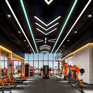 Tùy Chỉnh Hiện Đại V-Hình Thiết Kế Thương Mại Đèn Chùm Văn Phòng Tập Thể Dục Treo Ánh Sáng RGB Tuyến Tính Mũi Tên Ánh Sáng Mặt Dây Chuyền Cho Phòng Tập Thể Dục - Product Image 2