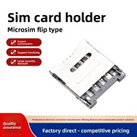 Support/Emplacement pour carte Micro SIM JME 15H à 6 broches de type clamshell – Le fabricant prend en charge le développement de moules personnalisés