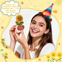 Peluche tournesol au crochet Overcame - Cadeau inspirant et amusant pour anniversaire, fête des Mères, pour femmes, hommes, maman, meilleure amie - Idée cadeau unique