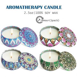 Hot Sale Soy Wax, Scented <b>Candle</b> Luxury Customization <b>Tin</b> Box Gift Set of 12/ - Product Image 6