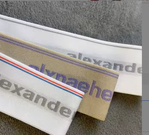 Custom Multi Colors Double Letter <strong>Print</strong> <strong>Jacquard</strong> <strong>Webbing</strong> Elastic Waist Belt Underwear Elastic Strap Elastic Band for Sports Bra - Product Image 3