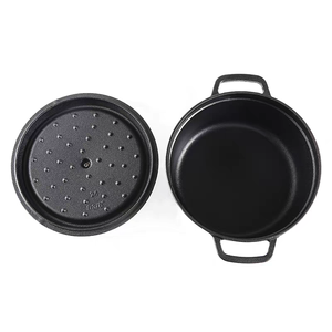 Utensilios de Cocina Precurados de <span class=keywords><strong>Hierro</strong></span> <span class=keywords><strong>Fundido</strong></span>, Cacerolas de 20/22/<span class=keywords><strong>24</strong></span>/26/28 <span class=keywords><strong>cm</strong></span>, <span class=keywords><strong>Olla</strong></span> Holandesa - Product Image 4