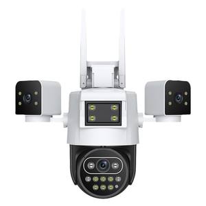 Cámara PTZ de Tres Vistas Yoosee de 6MP con Visión Nocturna HD, Energía Solar, Vigilancia WiFi para Exteriores con Almacenamiento en la Nube e Intercomunicador - Product Image 1