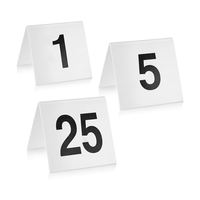 Numéros de table de style tente en acrylique pour table de buffet de fête Signes effaçables pour table de café alimentaire et support de signe de restaurant