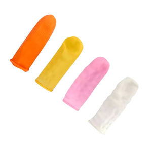 Culle da dito personalizzate spesse senza polvere 100% puro lattice naturale ESD Cleanoom guanti di sicurezza Anti-statica punta delle dita in gomma - Product Image 2