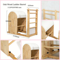 Barre d'équilibre réglable en chêne MJD W17 pour studio de Pilates, musculation, entraînement de yoga - Équipement d'exercice durable en bois pour adultes