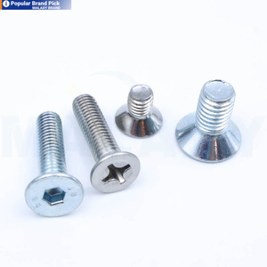 MALAXY Kleur Verzinkt Koolstofstaal Verzonken Kop Machineschroef voor Decoratief Meubilair - Product Image 1