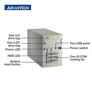 Châssis d'ordinateur industriel mural Advantech IPC-6606 à 6/8 emplacements, ordinateur industriel mural - Product Image 2
