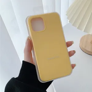 For Iphone 15 Pro Max Silicone Case Customized Logo Liquid Silicone Cover Microfiber Silicon Back Shell For Iphone 15 14 13 12