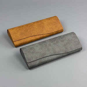 <span class=keywords><strong>Étui</strong></span> <span class=keywords><strong>à</strong></span> <span class=keywords><strong>lunettes</strong></span> rectangulaire anti-pression, fait main, pour <span class=keywords><strong>homme</strong></span> et femme, simple, couleur unie, rétro, boîte de rangement portable, fabrication - Product Image 2