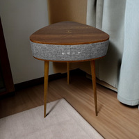 Table Basse Audio Intelligente à Chargement Sans Fil Bluetooth, Système Audio en Bois Massif, Table de Salon avec Haut-parleur Intégré - Prix Usine