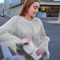 Manteau long en fausse fourrure grande taille pour femme, style décontracté, pour l'automne et l'hiver, vêtement d'extérieur quotidien