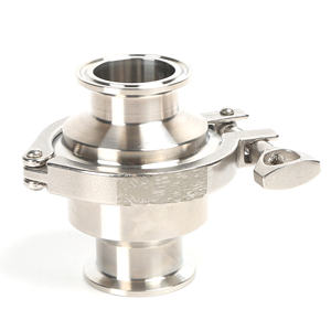 صمام فحص صحي بتركيب ثلاثي المشبك من الفولاذ المقاوم للصدأ 304 و316L، مقاس <span class=keywords><strong>3</strong></span>/4 بوصة إلى 4 بوصة، صمام عدم رجوع من الدرجة الغذائية DN15-DN100 مع نابض - Product Image 5