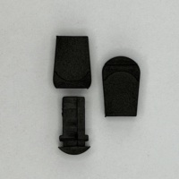 Accessoire de luxe pour sac noir : petite boucle de chaussure à clip en nylon POM avec fermeture éclair et attache élastique plate