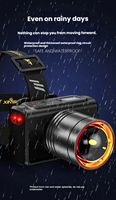 Phare LED portable puissant en alliage d'aluminium étanche IP65, super lumineux, à faisceau réglable, avec zoom et capteur de mouvement