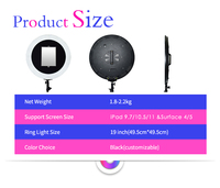 AS gudang ipad foto 2023 cincin lampu LED Stan foto ipad cangkang