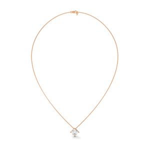 จี้เพชรเลี้ยงในห้องปฏิบัติการทรงสวยหรู ดีไซน์โรสโกลด์ เข้ากับคอลเลกชันเครื่องประดับมินิมอลและคลาสสิก - Product Image 3