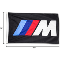 Drapeau de voiture transfrontalier 3x5FT en polyester avec mât en aluminium et œillets – Bannière décorative de haute qualité