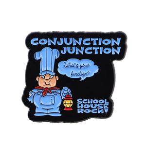 Spilla in metallo all'ingrosso con citazione creativa in inglese, a tema cartoni animati e cucina, accessorio per abbigliamento - Product Image 1