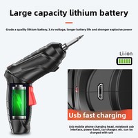 Tournevis électrique pliable 3,6 V en stock, kit de perçage multifonctionnel pour la maison, batterie au lithium rechargeable pour le bois et le cuivre