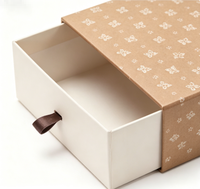 Boîte cadeau rigide écologique personnalisée avec tiroir coulissant, ruban et poignée, pour électronique, portefeuille, ceinture, emballage cadeau de luxe