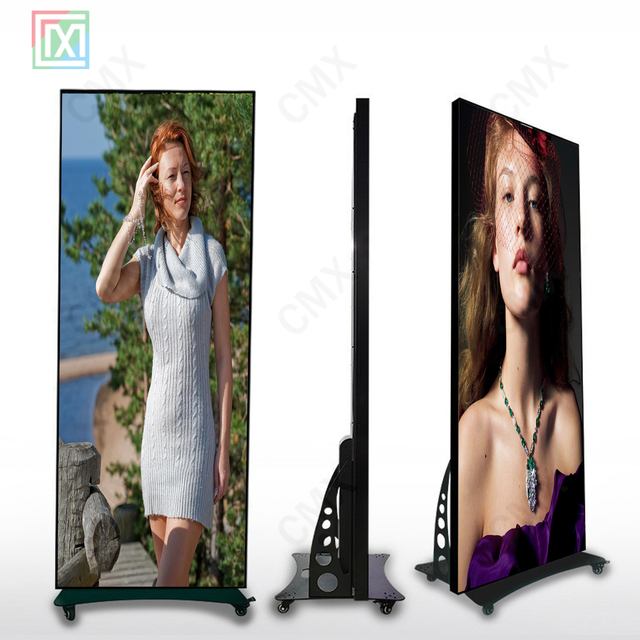 CMX Full Color LED Advertising Display P1.8/P2/P2.5 4G WiFi USB Digital Poster Screen Outdoor/Indoor Movable 5-Year Warranty