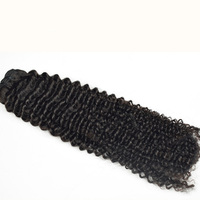 Extensions de cheveux humains 100% naturels, bouclés, noirs, vierges, en lots