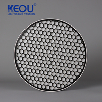 Panneau lumineux LED anti-éblouissement 36W, design hexagonal en aluminium, éclairage domestique au plafond noir, plastique 4000K 3000K certifié ROHS