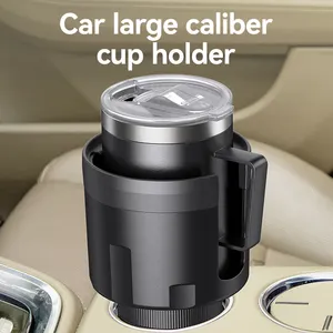 Universal Plus Integral Upgraded Offset Base Car Coffee Water Cup Holder Expander Organizer With Adjustable Base For Large Cups