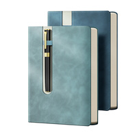 Carnet de notes/agenda scolaire en cuir PU BECOL en gros, personnalisable avec logo, format A5/B5, couverture rigide avec porte-stylo pour les professionnels