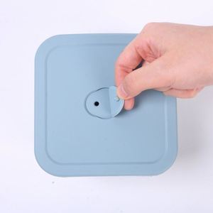 Factory Direct Sale Silicone Lunch Bento <b>Box</b> Microwave Heating Office Worker <b>Kitchen</b> <b>Storage</b> Square Freshness Preserving - Product Image 3