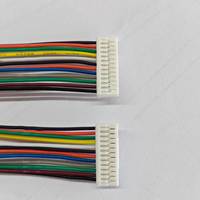 Kabel Terminal Jarak Antar Kabel 1.25mm Kepala Tunggal 2-12P Kabel Elektronik Koneksi Berwarna Isolasi PTFE untuk Komputer Sepeda Motor