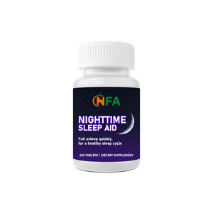 Custom Nighttime httime Sleep Aid Tablets Dietary <b>Supplement</b> Supports Healthy Sleep Rhythm Promotes Relaxation Vegan Pills - Product Image 1