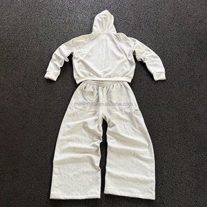 420 Gsm Zip up Hoodies and Baggy Sweatpants Set <b>Jogging</b> <b>Suit</b> Street Casual Wear Men's Sports Tracksuit Set Custom Sweat <b>Suit</b> - Product Image 2