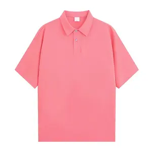 Готовая к отправке 4XL от производителя, Однотонная рубашка-поло с логотипом на заказ, Повседневная Свободная мужская рубашка-поло для гольфа унисекс с открытыми плечами