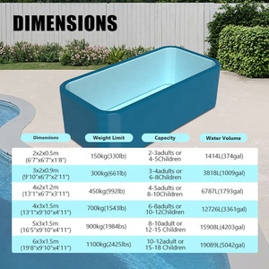 Aufblasbarer Swimmingpool aus Drop-Stitch-PVC für Kinder, tragbar, individuelle Größe, Logo, OEM, ODM, Großhandel, DWF 4x2m, <span class=keywords><strong>5x3m</strong></span>, 6x3m - Product Image 6