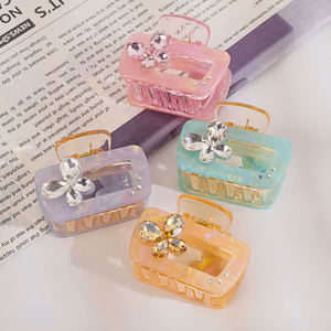 European and American style <b>rhinestone</b> plastic acetate patch <b>hair</b> <b>clip</b> simple fashionable women's <b>hair</b> accessory customization - Product Image 6