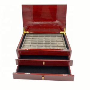 صندوق شوكولاتة خشبي فاخر بتصميم جديد مع درجين - عرض ساخن - Product Image 1