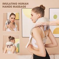 Oreiller de massage électrique chauffant Eveekon pour les tissus profonds, massage Shiatsu du cou, du dos et des épaules pour soulager la douleur