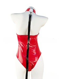 Vente chaude de haute qualité brillant <span class=keywords><strong>en</strong></span> cuir PU body avec chaussettes femmes Wet Look <span class=keywords><strong>Latex</strong></span> Catsuit - Product Image 5