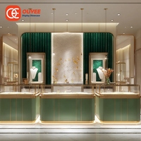 Vitrine de présentation de bijoux en bois laqué sur mesure pour bijouterie, comptoir de présentation de bijoux