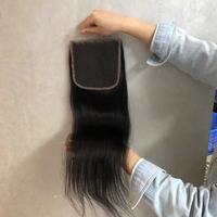 Venta al por mayor de extensiones de cabello humano 100% Remy con cierre frontal transparente HD, lisas, pre-arrancadas y con nudos decolorados para mujer