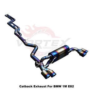Échappement Vortex à optimisation sonore agressive pour BMW 1M Coupé E82 3.0T 2011-2012, bleu titane, soupape électrique - Product Image 2