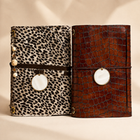 Carnet A5 rechargeable en similicuir PU à imprimé animalier personnalisé, collection Western Retail, vente en gros