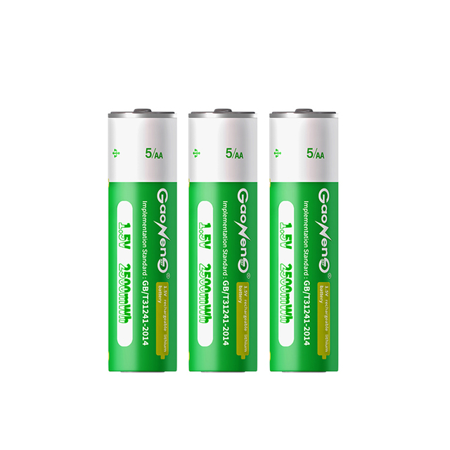 Logo Brand Custom Rechargeable Battery 1.5V AA AAA Lithium Ion Reusable Micro USB Charging