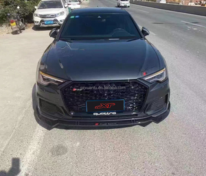 Labio divisor delantero de fibra de carbono estilo <span class=keywords><strong>A6</strong></span> C8 <span class=keywords><strong>ABT</strong></span> para Audi <span class=keywords><strong>A6</strong></span> S6 C8 Avant Bumper Bodykit 2019 + - Product Image 4