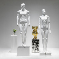 Mannequin robotique unisexe sans tête pour présentation de bijoux, modèle sportif, pose debout, articulations mobiles, en fibre de verre, pour adultes